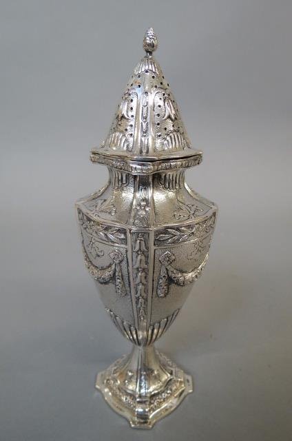 Continental Silver Muffineer or Sugar Shaker, (1 of 4)