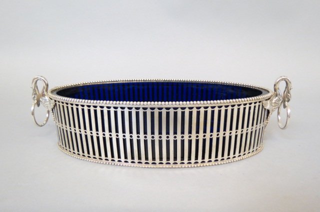 Dutch Sterling Oval Basket Centerpiece, (1 of 9)