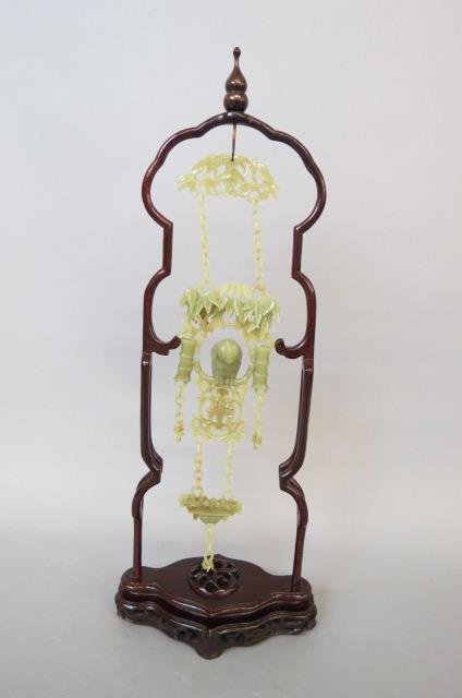 Chnese Carved Jade Hanging Sculpture of Bird on (1 of 5)