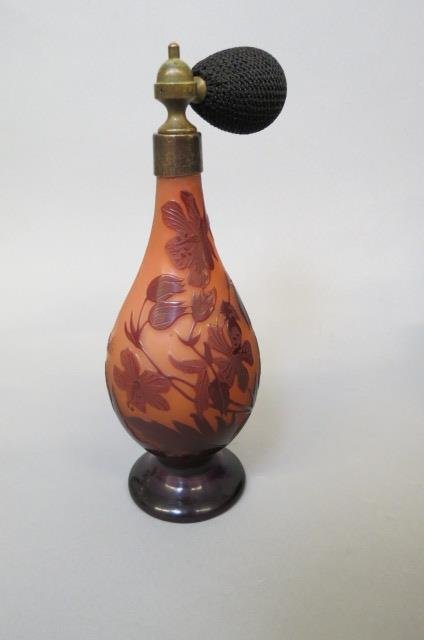 Galle French Cameo Art Glass Atomizer, (1 of 5)
