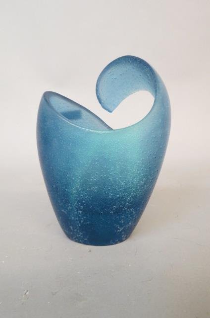 Daum Art Glass Vase, pate de verre style, (1 of 4)