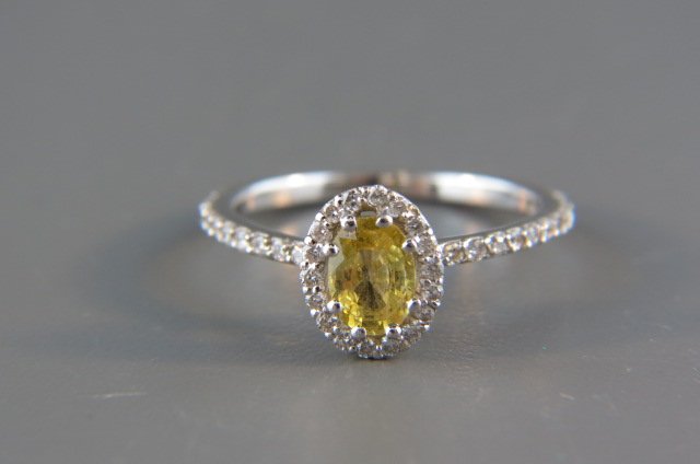 Yellow Sapphire and Diamond Ring by Beverly K, (1 of 4)