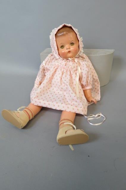 Effanbee "Patsy Ann" Compostition Doll,: 19".....Effanbee Dolls were a fixture of the 20th century. Effanbee Dolls started production of dolls in 1912, right at the beginning of the era of composition dolls. The company had great success wit