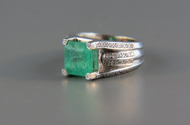 Emerald and Diamond Ring, (1 of 5)