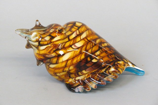 Murano Art Glass Figural Shell Vase, (1 of 3)