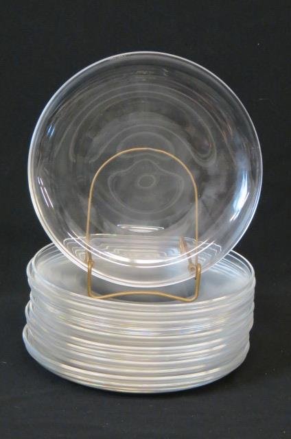 12 Steuben Crystal Salad Plates, (1 of 2)