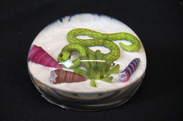 Gordon Smith Art Glass Paperweight, (1 of 2)