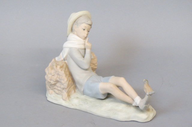 Lladro Porcelain Figurine of Boy and Bird, (1 of 3)