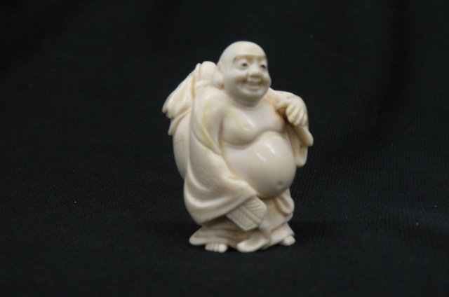 Chinese Carved Ivory Figurine of a Buddha, (1 of 6)