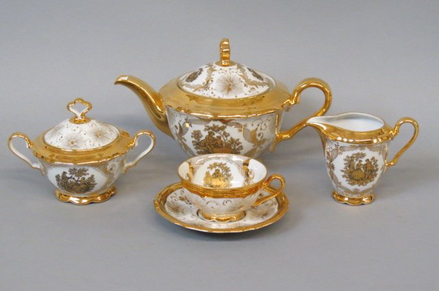 15 pc. Bavarian Porcelain Tea Service, (1 of 3)