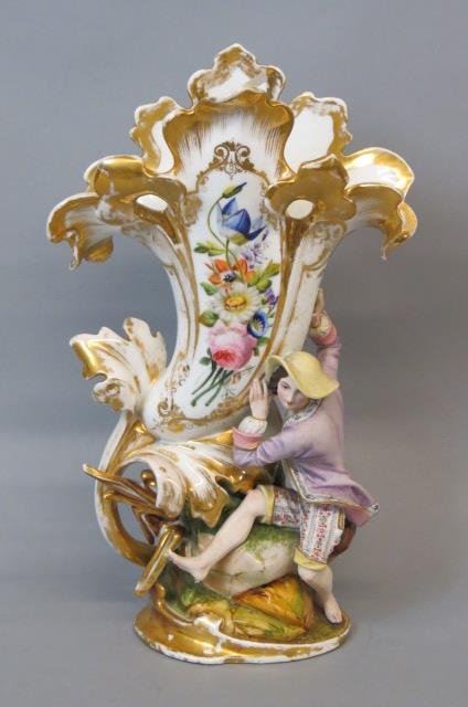Old Paris Porcelain Vase, (1 of 4)