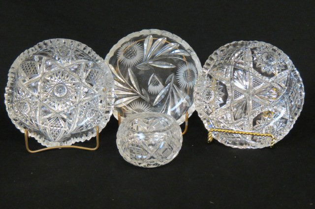 4 pcs. Cut Glass, (1 of 4)