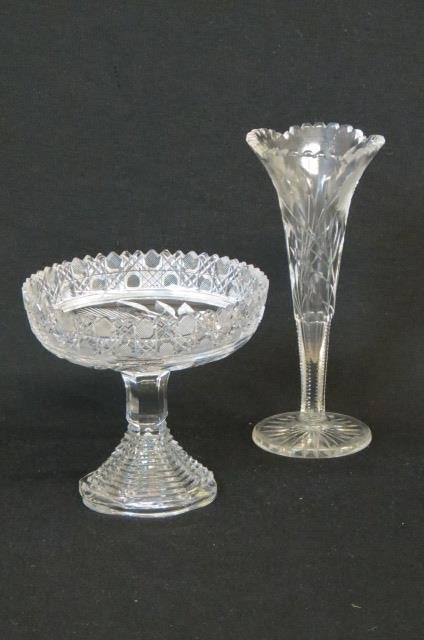 2 pcs. Cut Glass, (1 of 2)