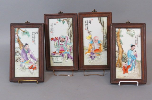 4 Chinese Porcelain Plaques, (1 of 5)