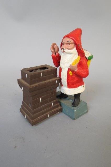 Cast Iron Mechanical Santa Claus Bank, (1 of 3)
