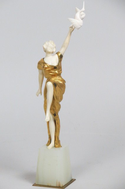 George Omerth Bronze & Ivory Statue of a Woman, (1 of 10)
