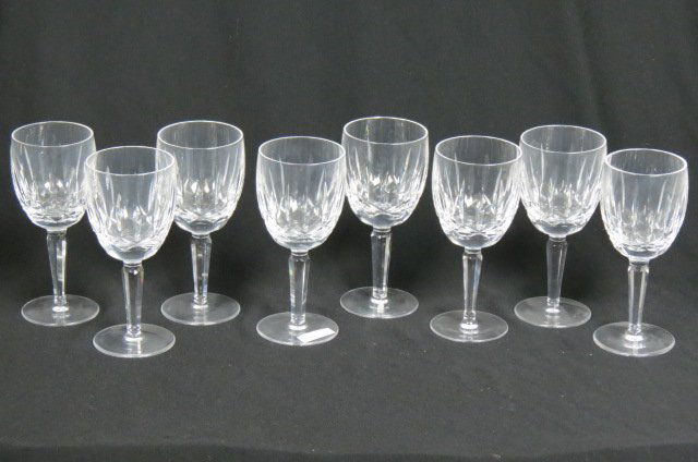 8 Waterford "Lismore" Cut Crystal Goblets, (1 of 3)