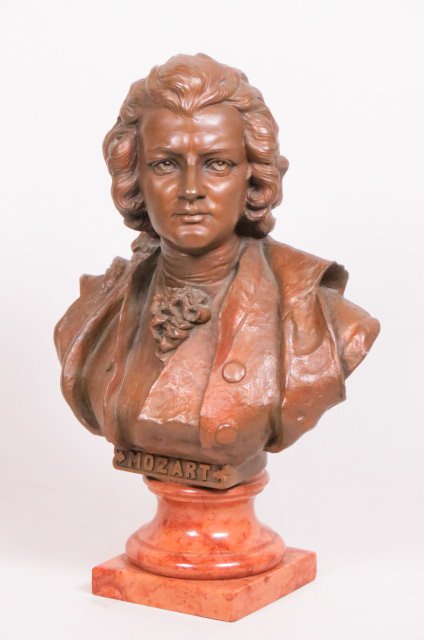 Alegre Bronze Bust of Mozart, (1 of 3)
