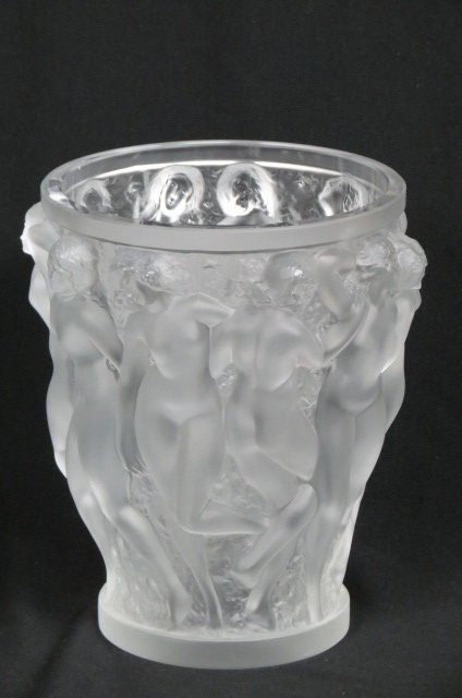 Lalique Crystal "Bacchantes" Vase, (1 of 5)