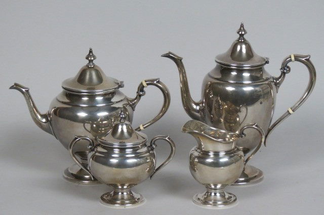 4 pc. Gorham Sterling Silver Tea & Coffee Service, (1 of 3)