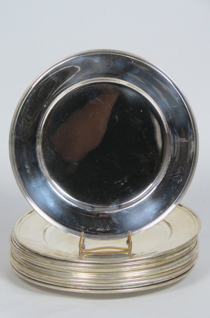 12 S. Kirk & Son Sterling Silver Service Plates, (1 of 2)