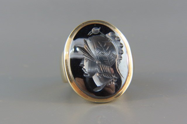 Man's Intaglio Hematite Ring, (1 of 3)