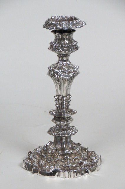 English Sterling Silver Candlestick, (1 of 4)