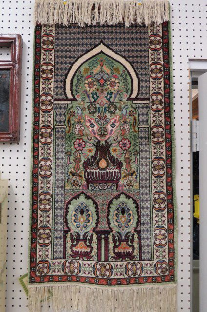 Tunisie Turkish Silk Handmade Prayer Rug, (1 of 3)