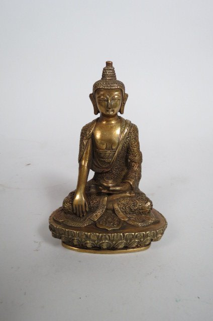 Thailand Bronze Buddha Statue, sealed base, (1 of 3)