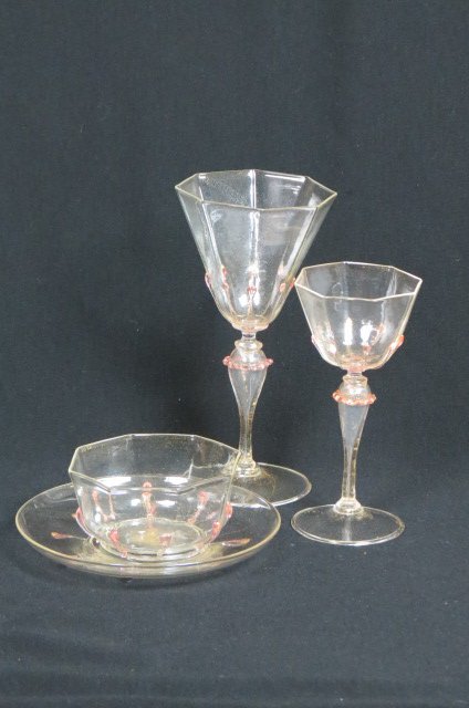 45 pc. Venetian Art Glass Tableware Service, (1 of 1)