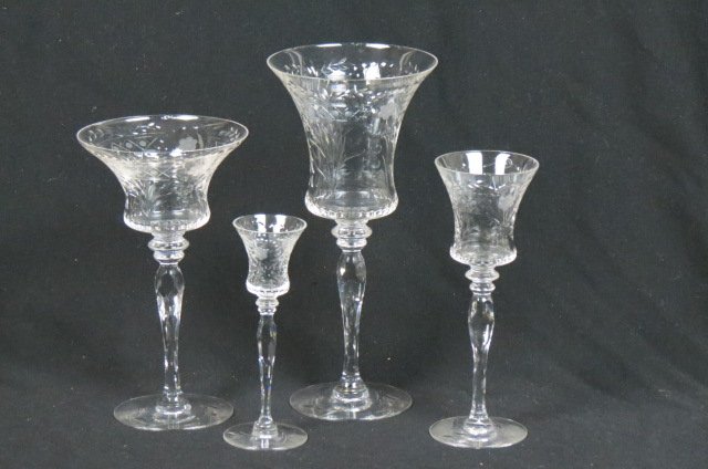 36 pcs. Fine Cut Crystal Stemware, (1 of 3)