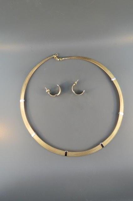 14k Gold Necklace & Earrings, (1 of 4)