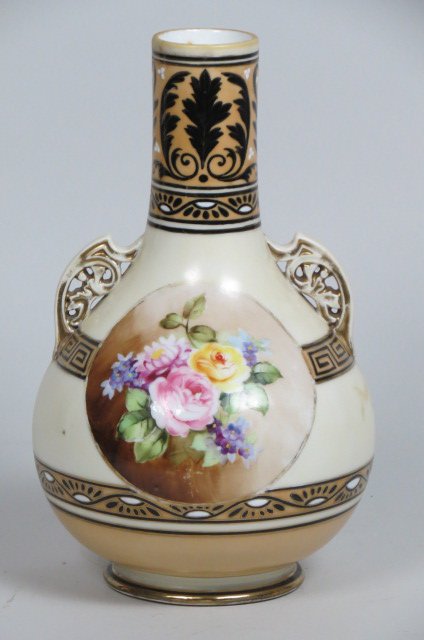 Nippon Handpainted Porcelain Vase, (1 of 3)