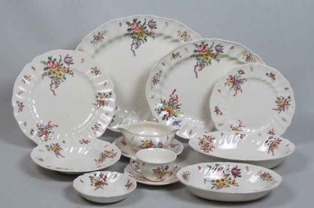 66 pcs. Royal Doulton "Old Leeds Spray" China, (1 of 6)