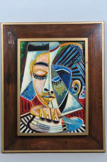 S. Mestrelt, acrylic & copper artwork, (1 of 3)