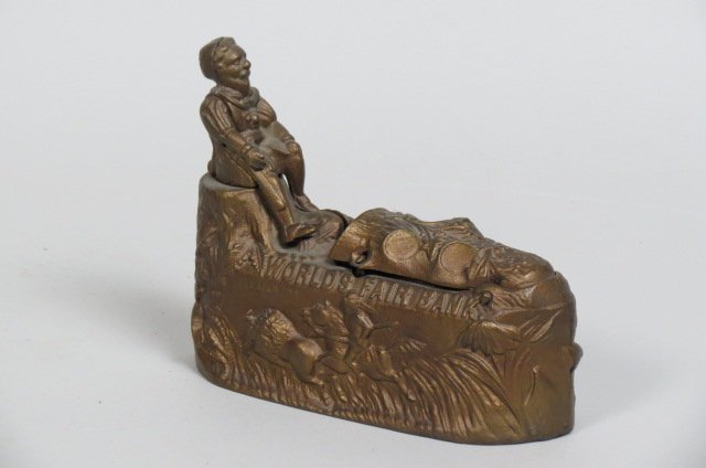 Cast Iron Mechanical "Worlds Fair" Bank, (1 of 4)