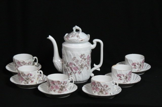 Victorirain Porcelain Coffee or Tea Set, (1 of 3)