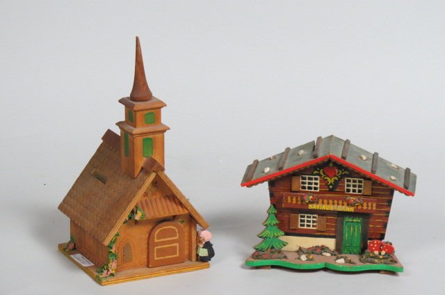 2 Wooden Musical Banks, Anri church (1 of 2)