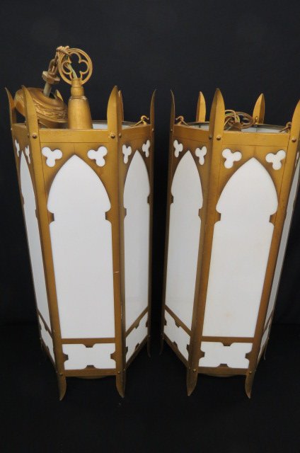 Pair of Art Deco Hanging Lights, (1 of 5)