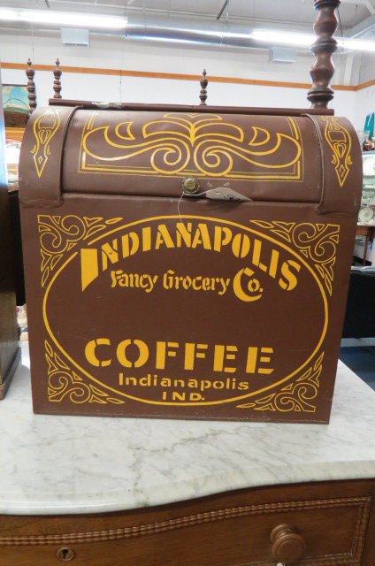 Tin Store Coffee & Advertising Bin (1 of 2)
