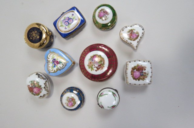 10 Limoges Porcelain Boxes, (1 of 4)