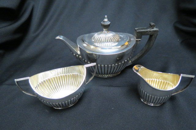 English Sterling Silver Tea Set, (1 of 5)