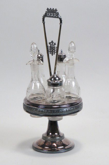 Victorian Silverplate Castor Set, (1 of 1)