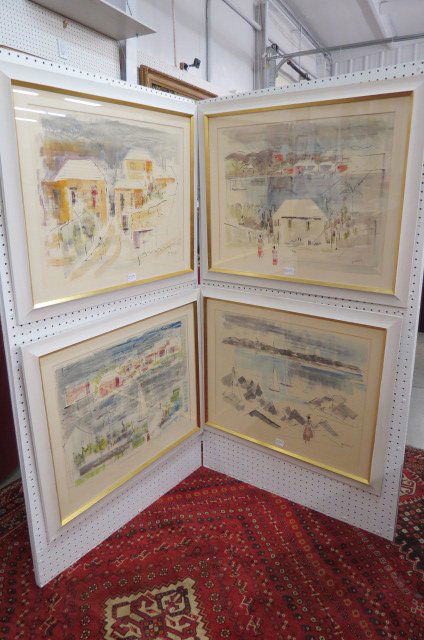 4 Alfred Birdsey Watercolors, (1 of 6)