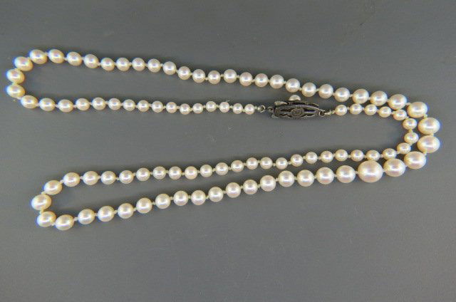Mikimoto Pearl Necklace, (1 of 4)