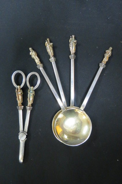 5 English Silverplate "Apostle" Serving Pieces, (1 of 5)