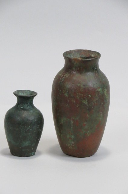 2 Ancient Type Bronze Vessels or Vases, (1 of 1)