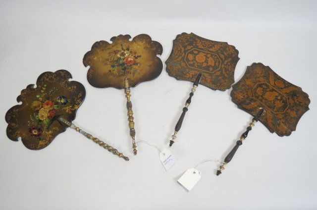 4 19th Century "Fireplace" Fans, (1 of 4)