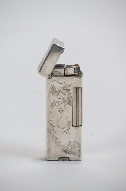 Early Dunhill Sterling iIlver Lighter, (1 of 2)