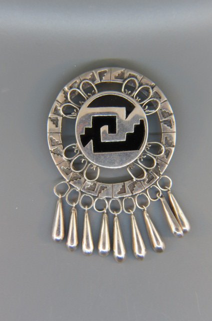 Vintage Mexican Sterling Silver Brooch, (1 of 2)